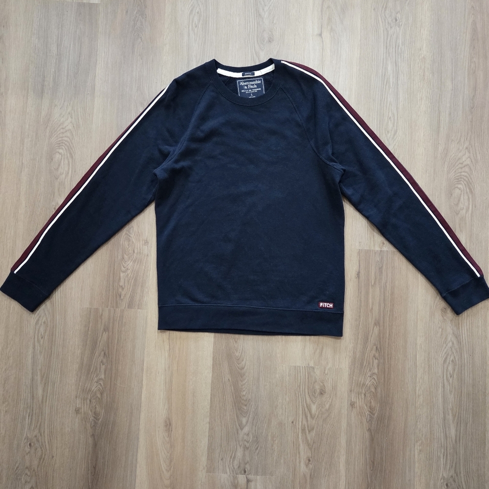Abercrombie And Fitch Men's Navy Muscle Sweater L Gorp Y2k Preppy Minimalist